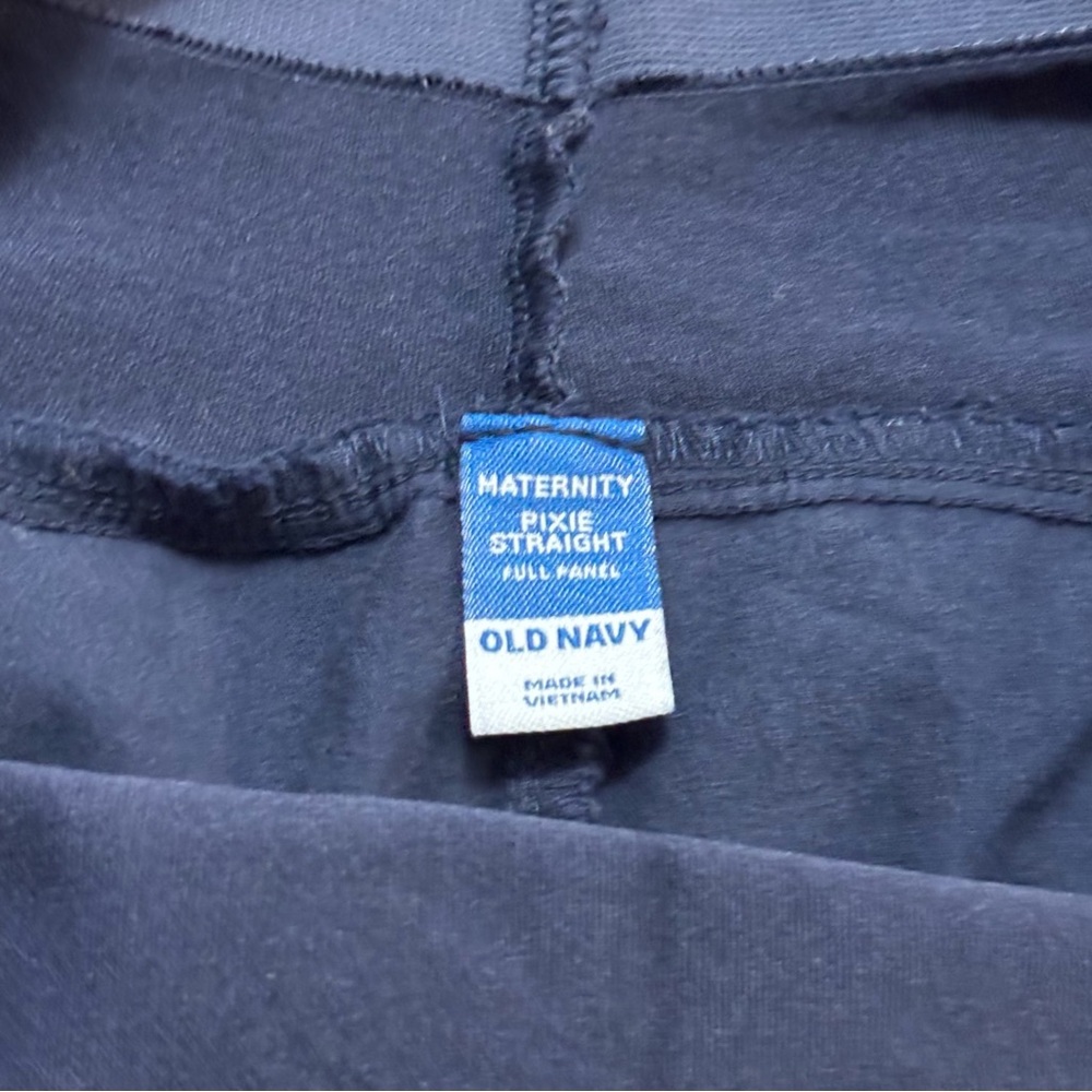 Old Navy Navy Maternity Full Panel Pixie Straight… - image 5